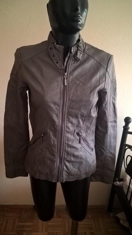 Podšívaná koženková bunda, tom tailor,36