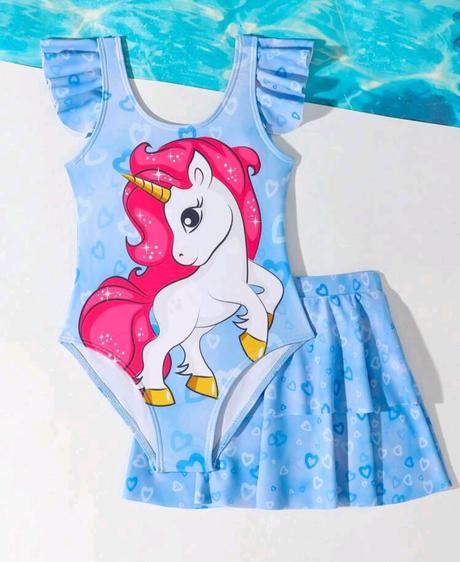 Plavky unicorn so sukničkou poštovné zdarma, 98 / 104 / 110 / 116 / 122