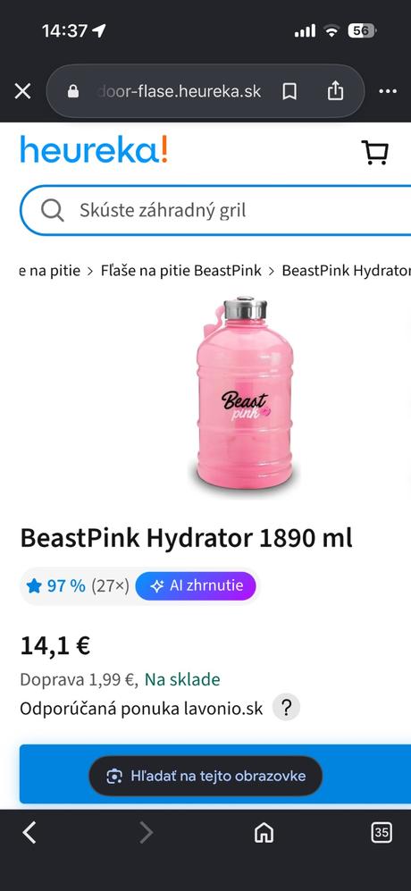 Fľaša beast pink, 