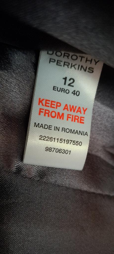 Čierny zamatový kabát, dorothy perkins,m