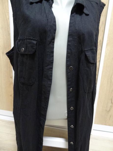 Čierna rifľová vesta, xxl