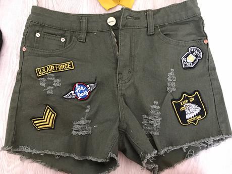 Vojenske kaki sortky, s