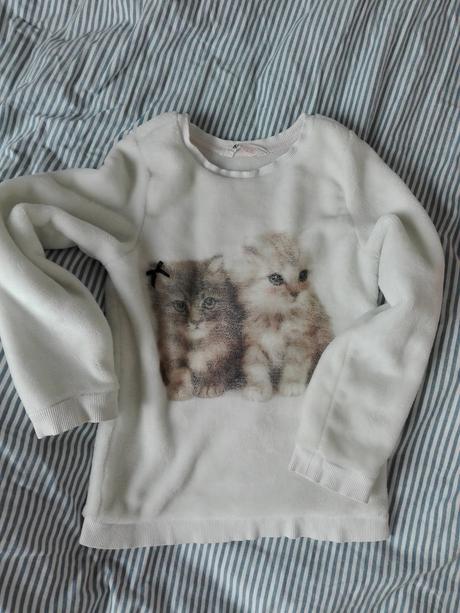 Mačičková mikinka, h&m,122