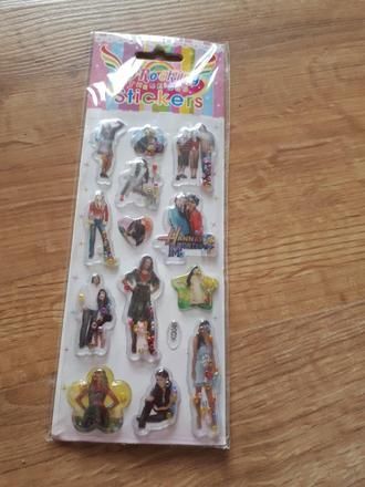 3d mini nalepky hannah montana s goralkami, 