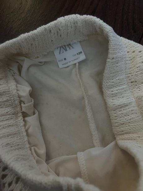 Krémové nohavice zara 128, zara,128
