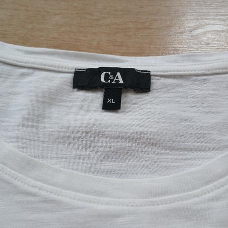 Biele letné tričko s potlačou c&a, c&a,xl