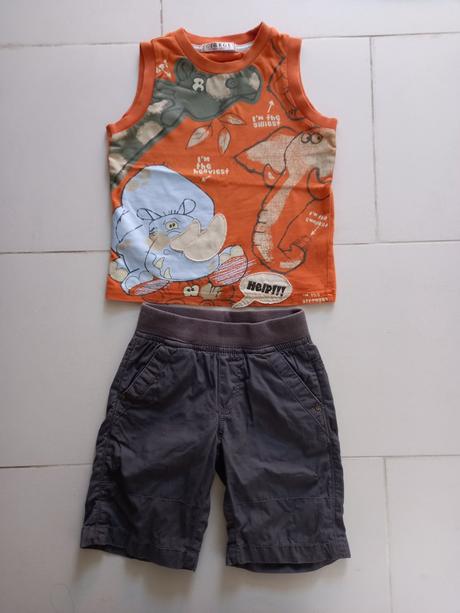 Letné šortky s tielkom so zvieratkami, george,98