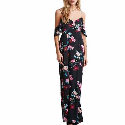 Floral maxi saty, s