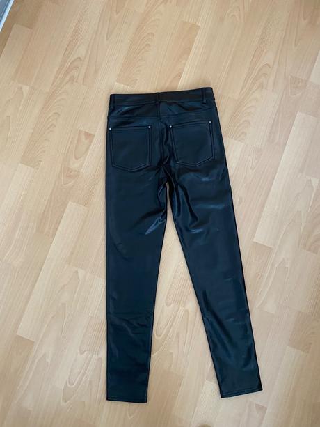 Koženkové nohavice zateplene, zara,xs