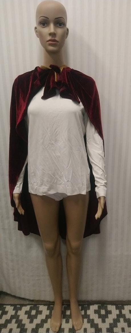 Kostým bordovo zlatý zamatový plášť, univerzálny, 