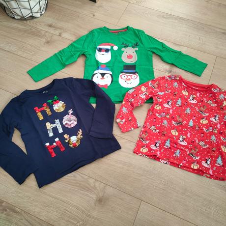 Tri vianočné tričká f&f, veľ.122, f&f,122