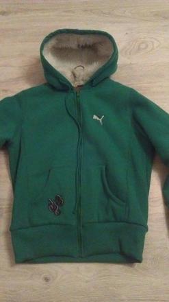 Damska kozusinova  bundicka s kapucou, l