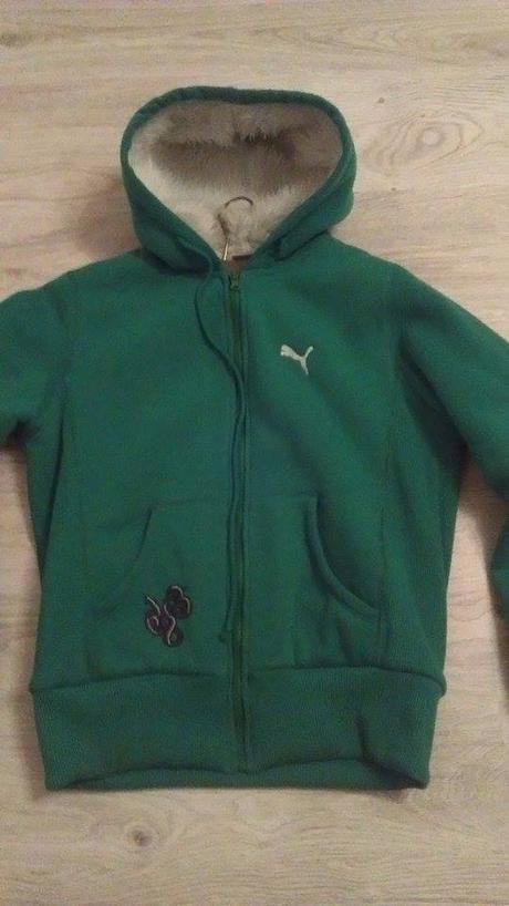 Damska kozusinova  bundicka s kapucou, l