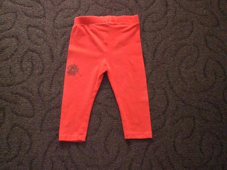 Červené bavlnené legínky veľ. 86, 86