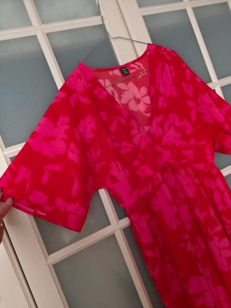 Červené maxi šaty, m