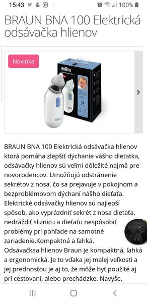 Odsávačka soplíkov BRAUN BNA 100,boli ste spokojné?