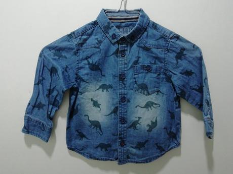 Bavlnená rifľová košeľa s dinosaurami, matalan,86