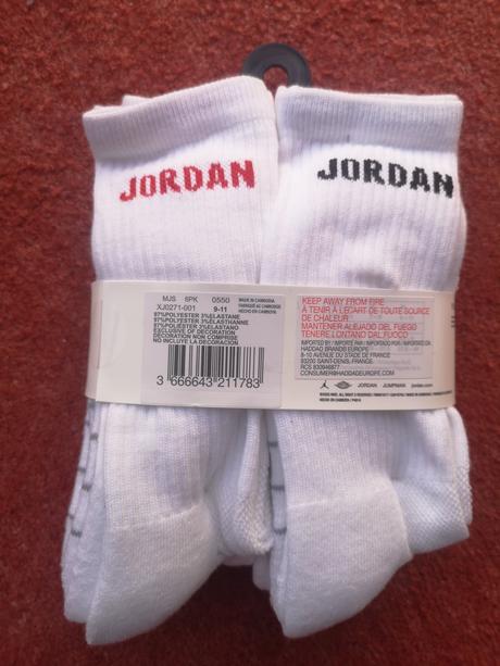 Air jordan ponožky 6 párov veľkosť 37,5-40, air jordan,37 / 38 / 39 / 40