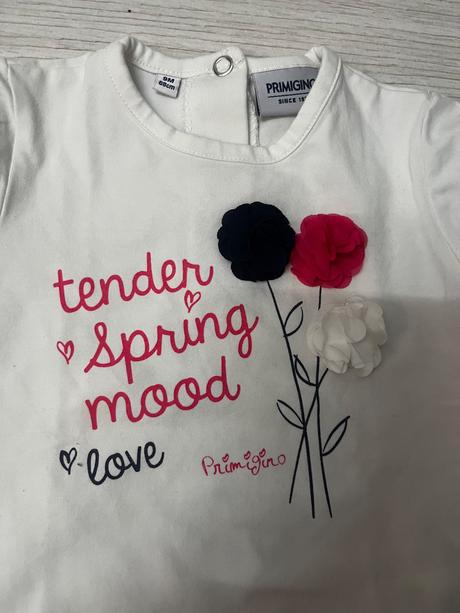 Talianske biele tričká v top stave, primigi,68