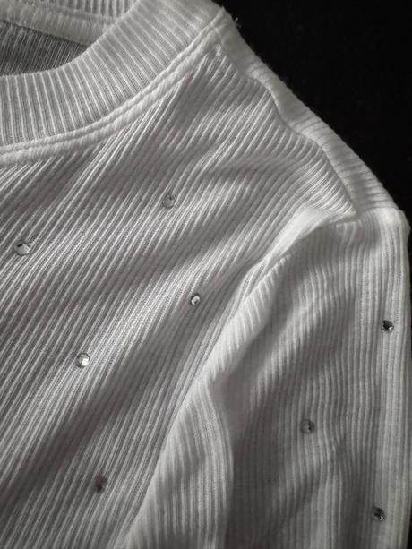 H&m - tričko s kamienkami, h&m,xs