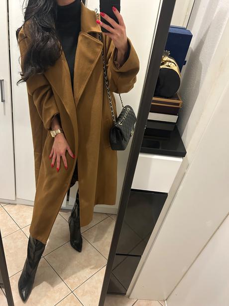 Oversize karamel kabat., 