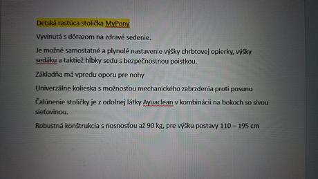 Stolička a pisací stolik,