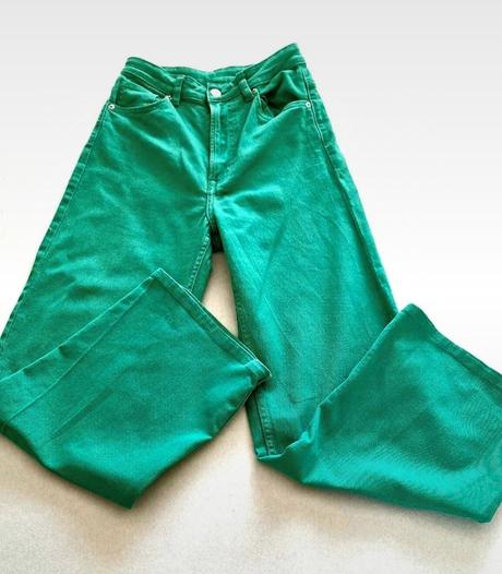 Široké džínsy s vysokým sedom, h&m,s