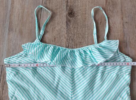 Pásikavé zelenobiele letné šaty, orsay,m