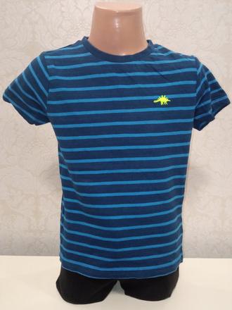 Chlapčenské pásikavé tričko s dinosaurom (116), f&f,116