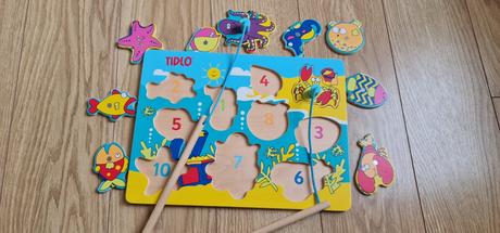 Kvalitná drevená hra rybačka zn.tidlo,