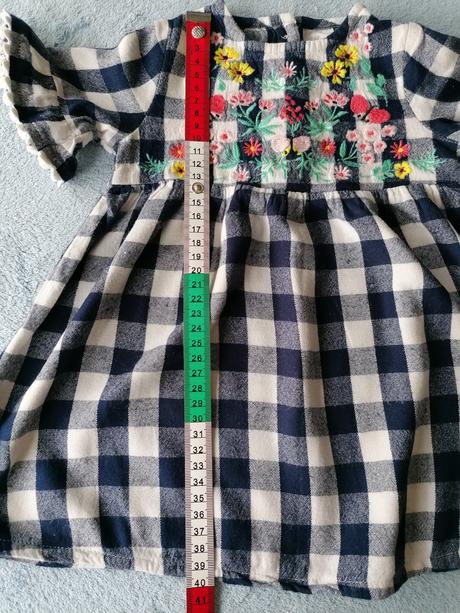 Károvane šaty, h&m,80