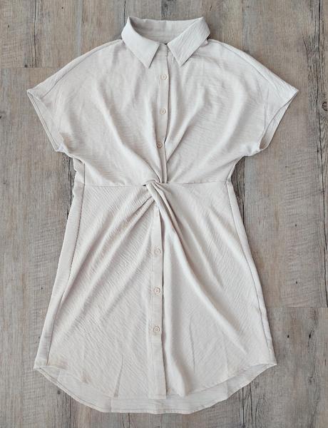 Krémové letné šaty, 38