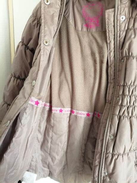 Kabátik béžový pre dievčatká, veľ. 128, 128