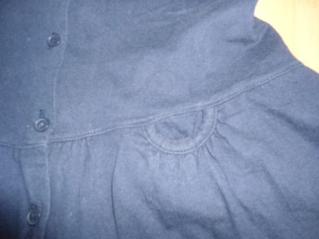 Tmavomodry bavlneny overal, 128