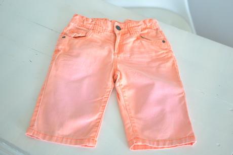 Detské oranžové kraťasy 122, 122