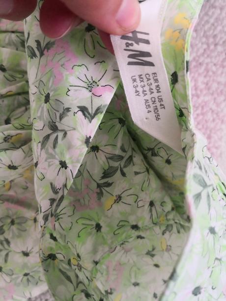 Šaty kvietok 104, h&m,104