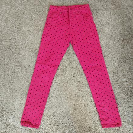 Bodkované nohavice bavlna, s