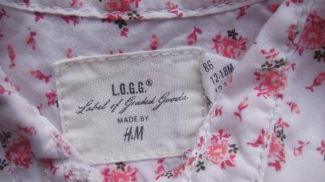 Blúzka biela s kvetinkami hm, h&m,86