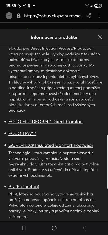 Kožené topánky ecco, ecco,40