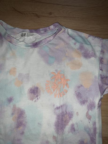 Batikovane predĺžené tričko 110/116, h&m,116
