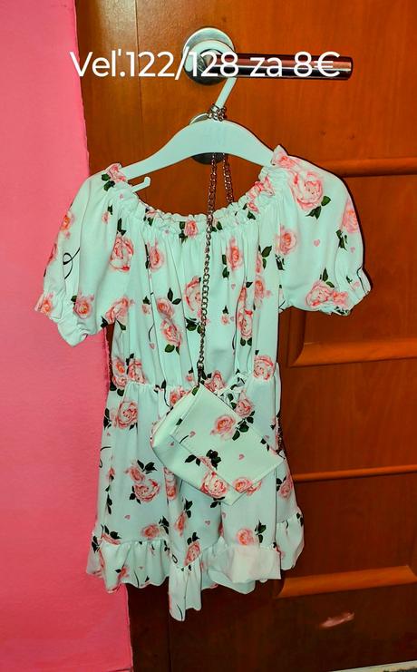 Letné šatky s kabelkou veľ.122/128, 128