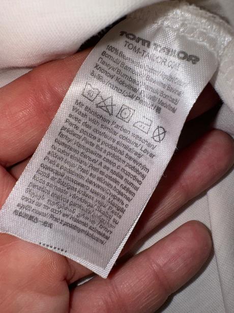 Kremove bavinene tricko, tom tailor,176