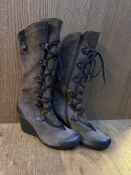 Dámske kožené zimné čižmy, 40