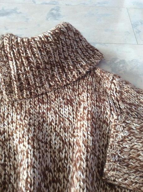 Melírovaný vlnený teplý rolák, m