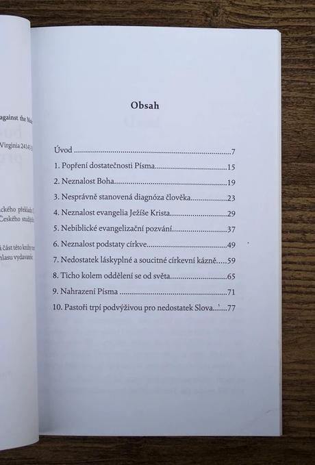 Deset bodů obžaloby proti současné církvi, 