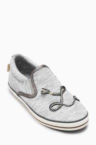 Plátenné slip-on tenisky next uk, next,28 / 35 / 36