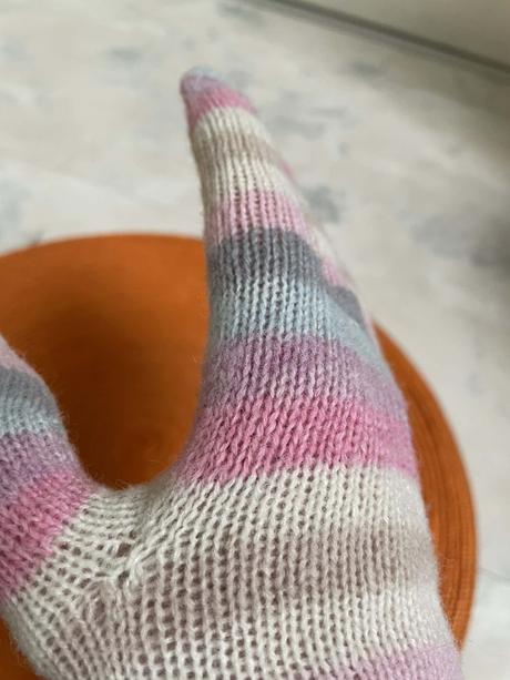 Vysoké angorové rukavice, l