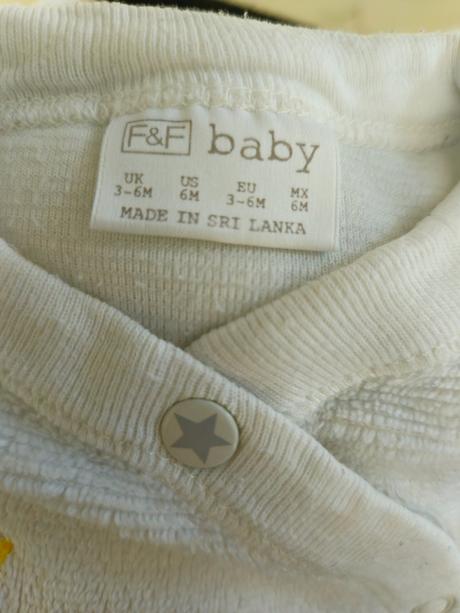 F&f teplý overal pyžamko dupačky 68, f&f,68