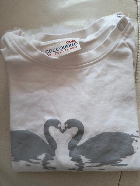 Biele tričko labuť coccodrillo 92, coccodrillo,92