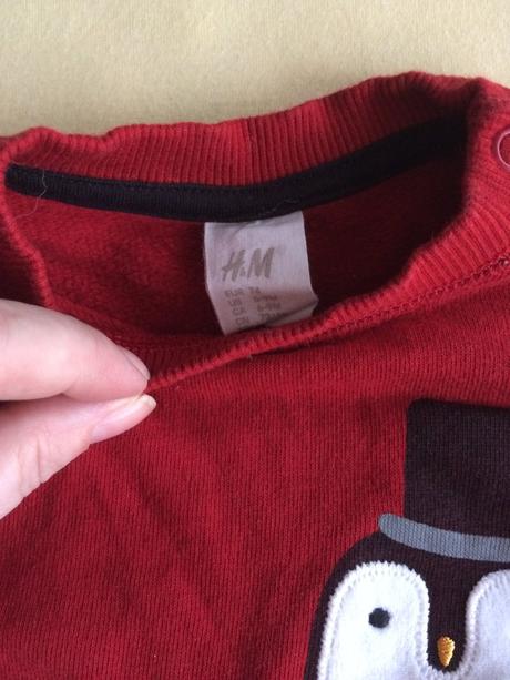 Mikina tučniaky, h&m,74